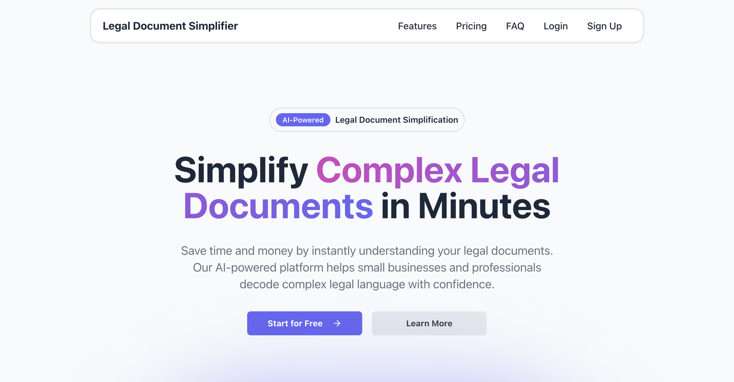 Legal Document Simplifier